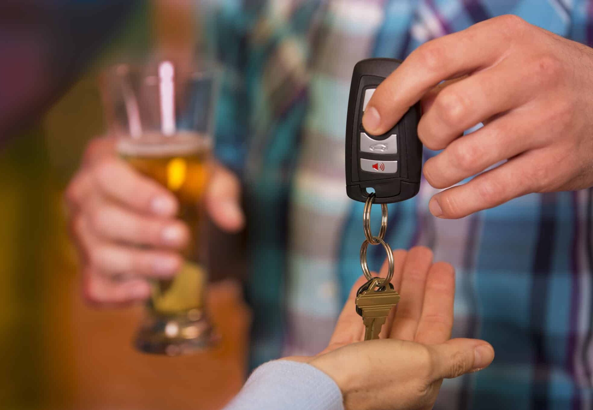 Alkohol Glas Autoschlüssel