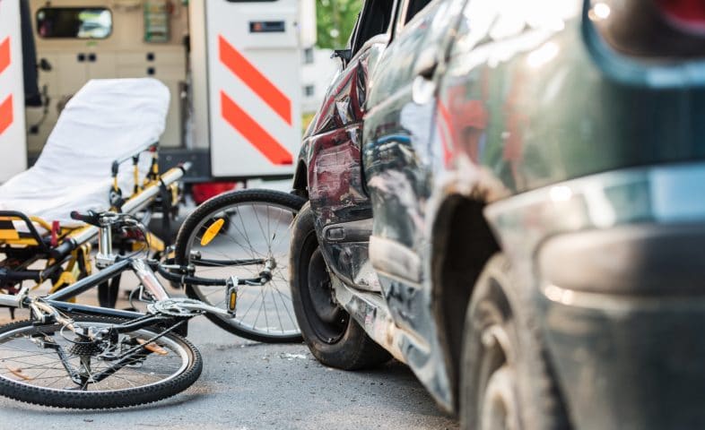 Verunfallte Fahrzeuge